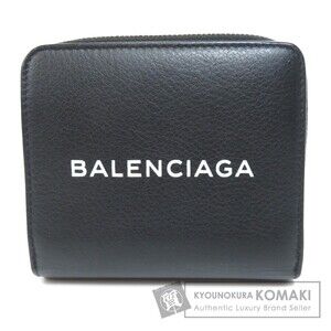 Balenciaga Billfold Bi fold Wallet Leather